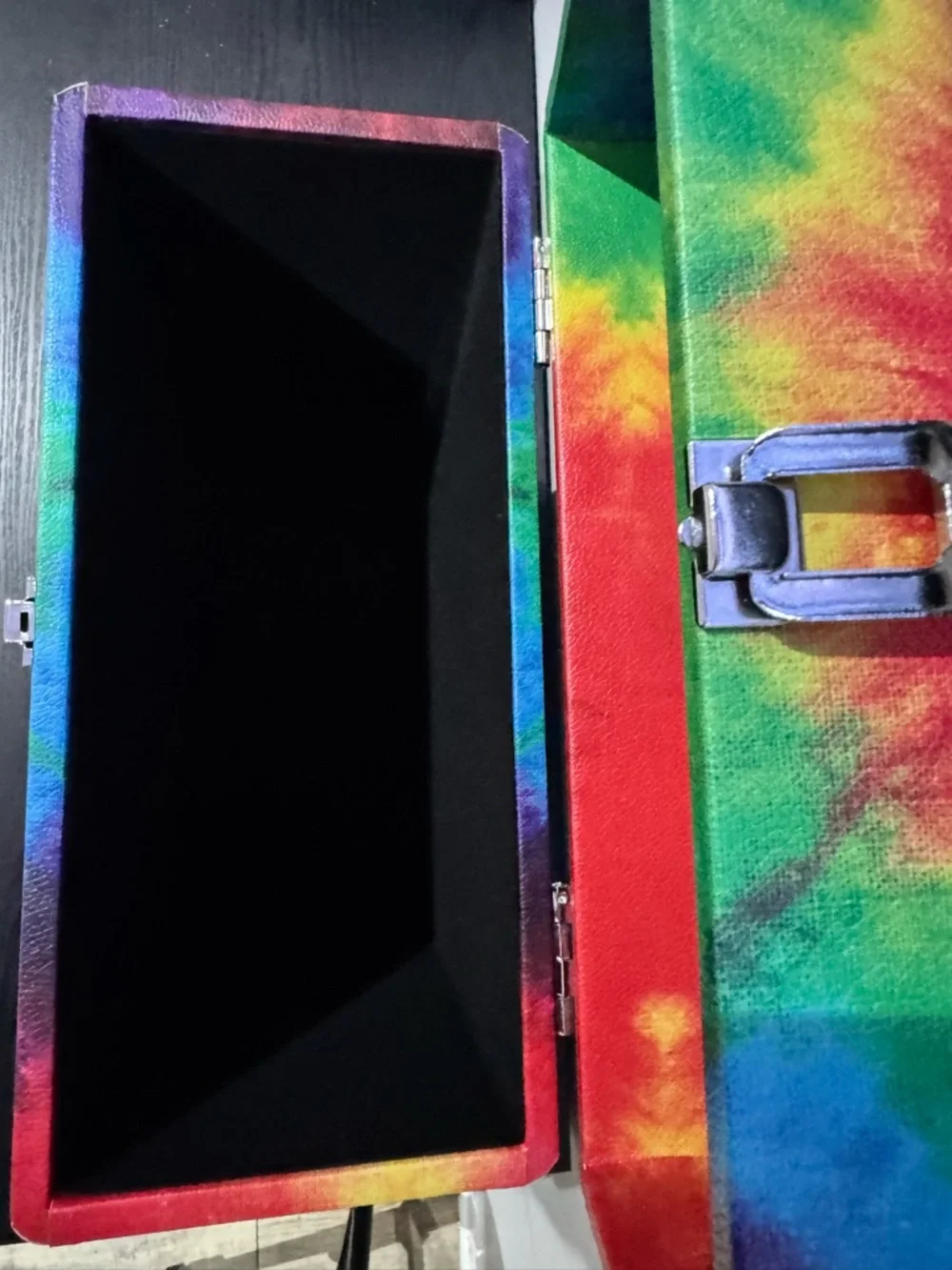 Tie-Dye Vinyl Storage Box with Handle - Multicolor